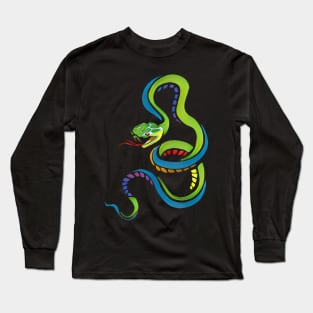 Abstract Colorful Snake Long Sleeve T-Shirt